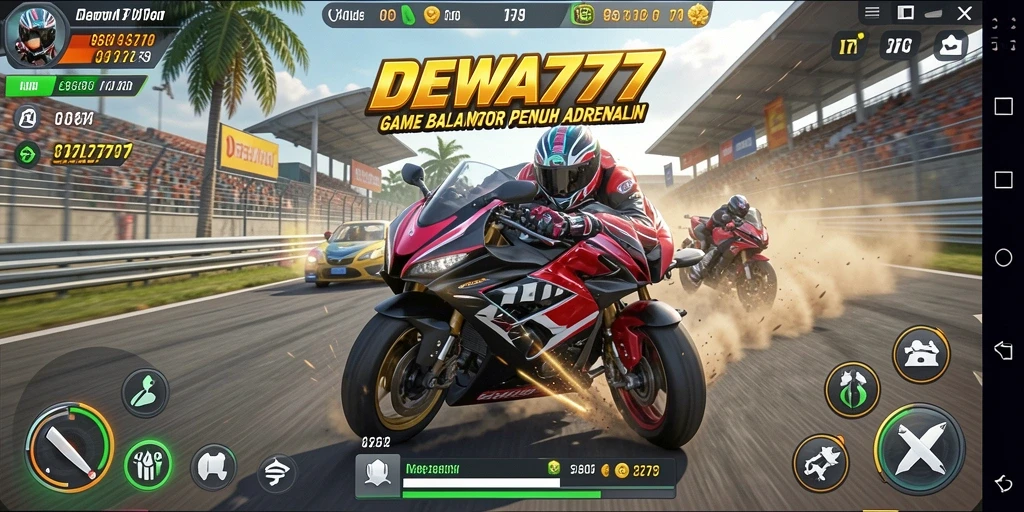 Gameplay menegangkan di balapan motor DEWA777.