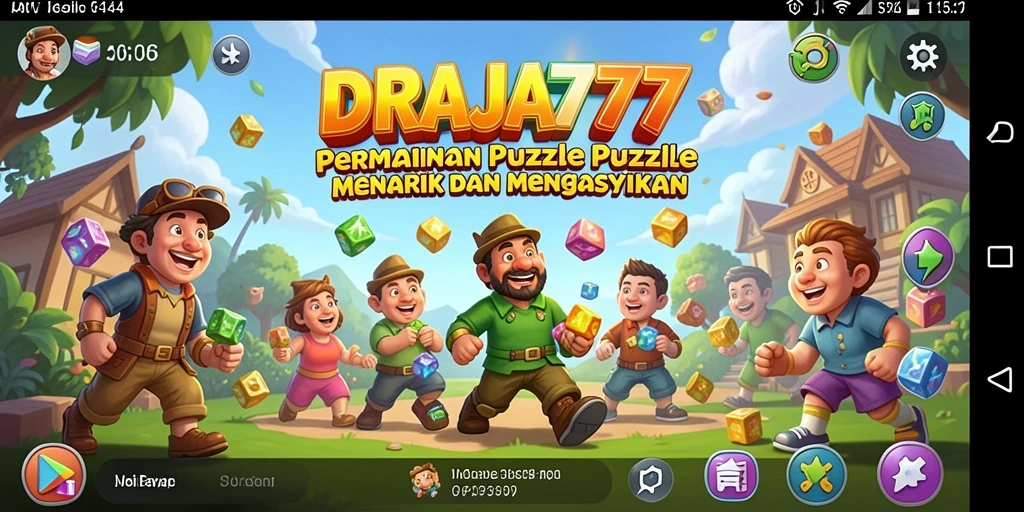 Tampilan gameplay DRAJA777 yang menantang teka-teki puzzle.