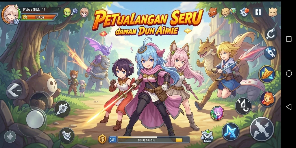 Screenshot gameplay FW66 menampilkan aksi seru di dunia anime.