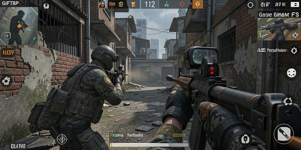 Screenshot gameplay menegangkan dari GIFTRP dalam aksi.