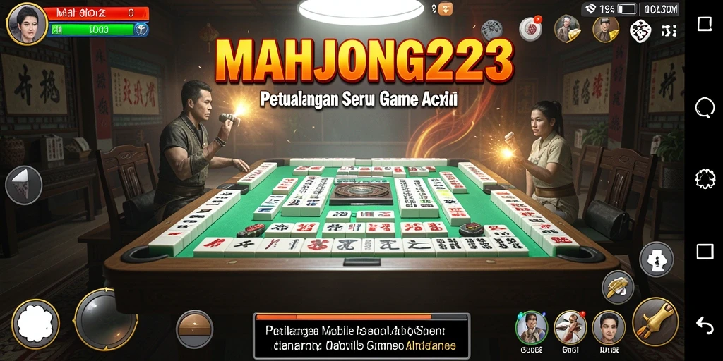 Screenshot gameplay <strong>MAHJONG222</strong> menunjukkan aksi bertempur yang mendebarkan.