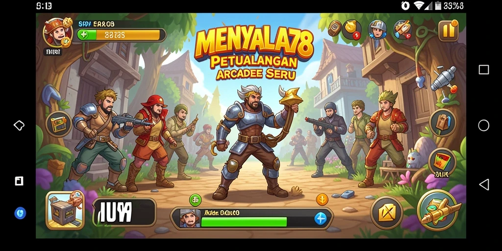 Tampilan gameplay seru di MENYALA78 dengan rintangan menantang.