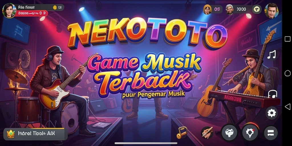 Tampilan gameplay NEKOTOTO yang menampilkan pengalaman bermain musik yang seru.