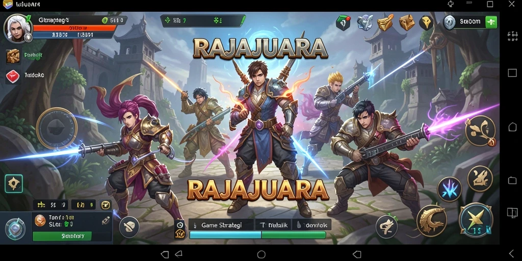Tampilan gameplay menegangkan di RAJAJUARA, memperlihatkan strategi yang kompleks.