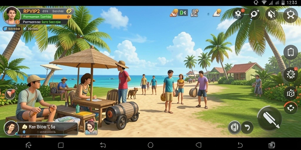 Screenshot gameplay RPVIP2 menampilkan momen seru dan santai.