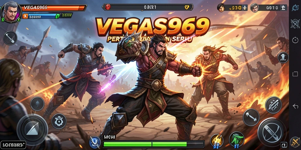 Tangkapan layar gameplay menarik dari VEGAS969 dengan pertarungan penuh aksi.